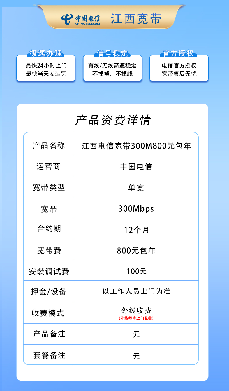 产品资费详情