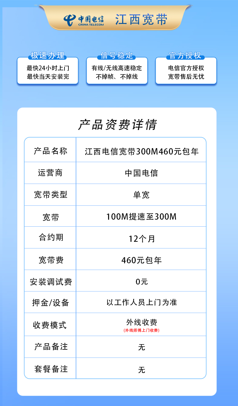 产品资费详情