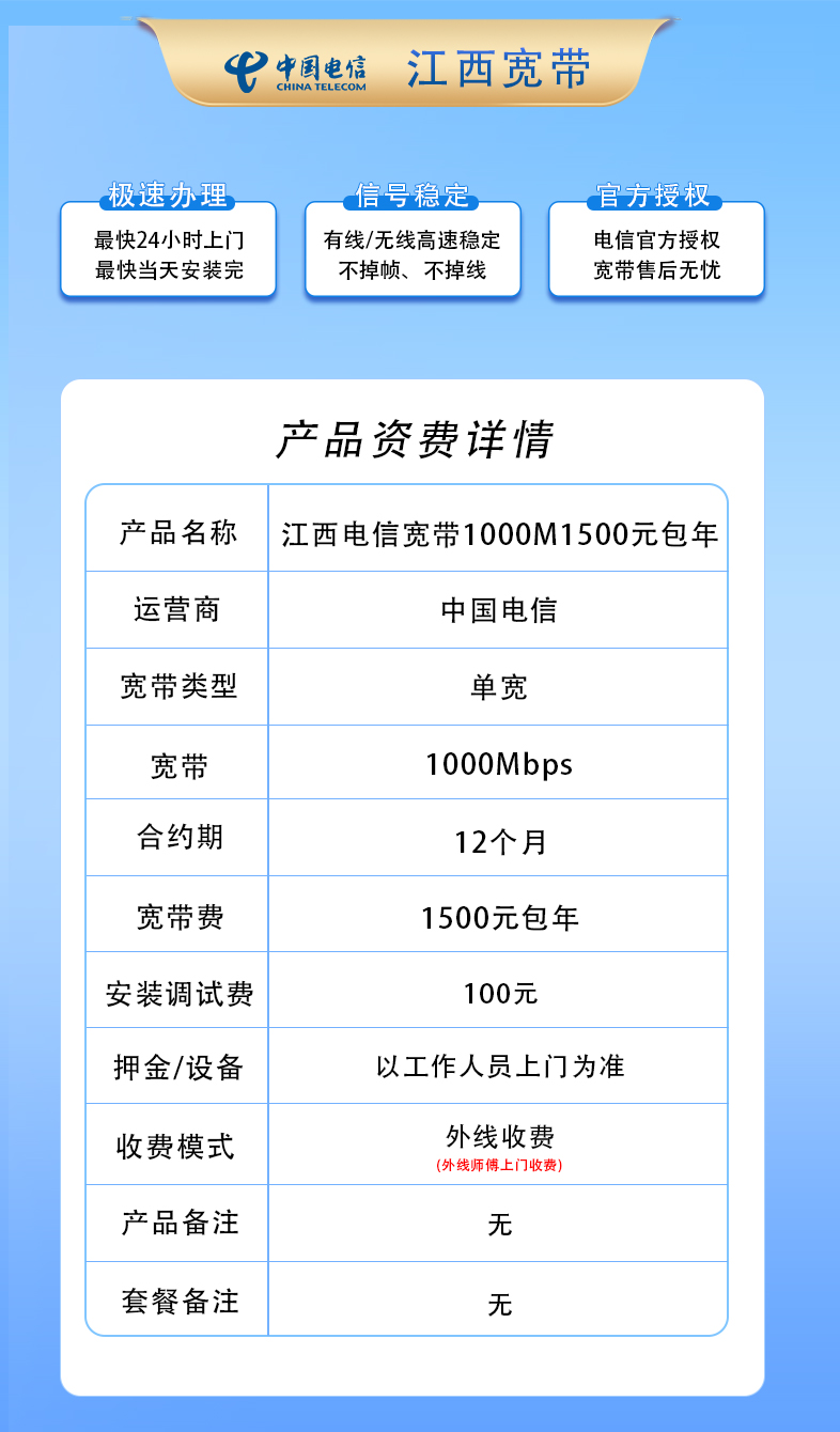 产品资费详情